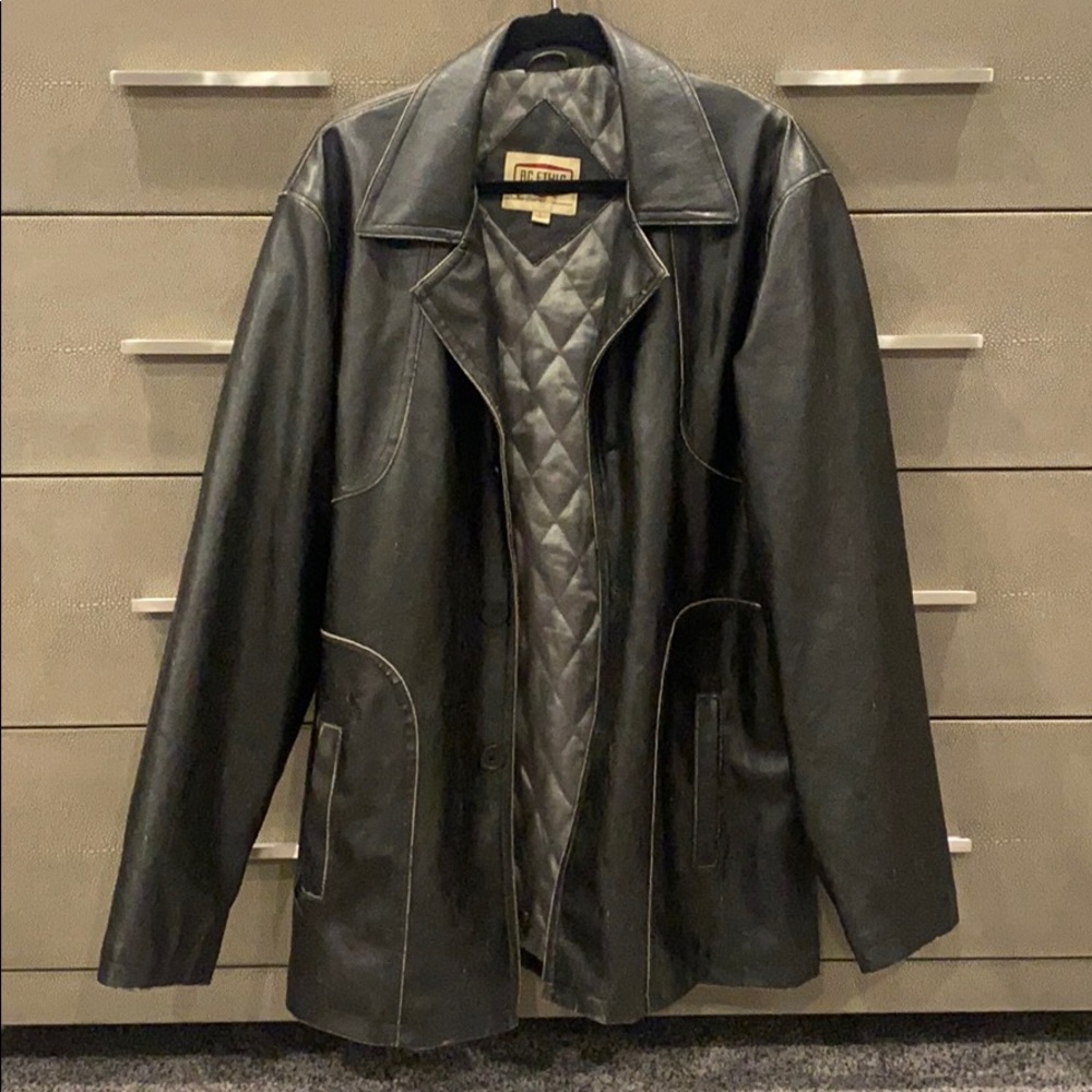 BC Ethic Faux Leather Coat Vintage